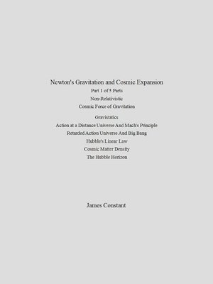cover image of Newton's Gravitation and Cosmic Expansion (I. Non-Relativistic)
